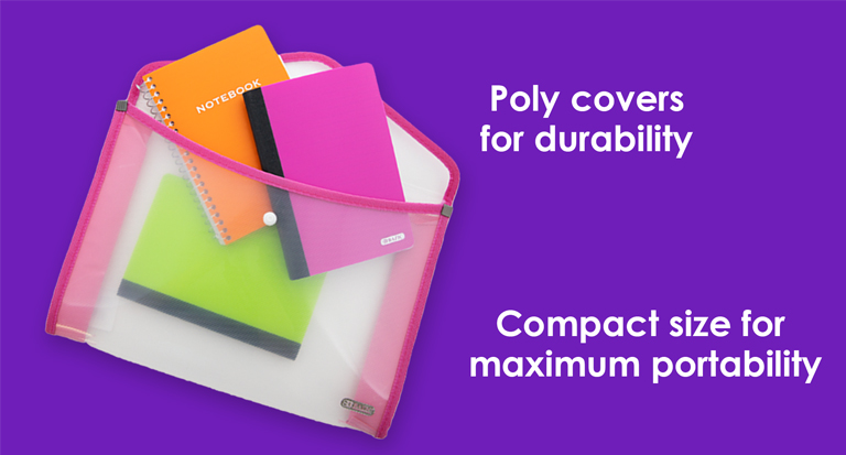 NEW: Poly Cover Personal Composition book and Personal/Assignment Spiral Notebook