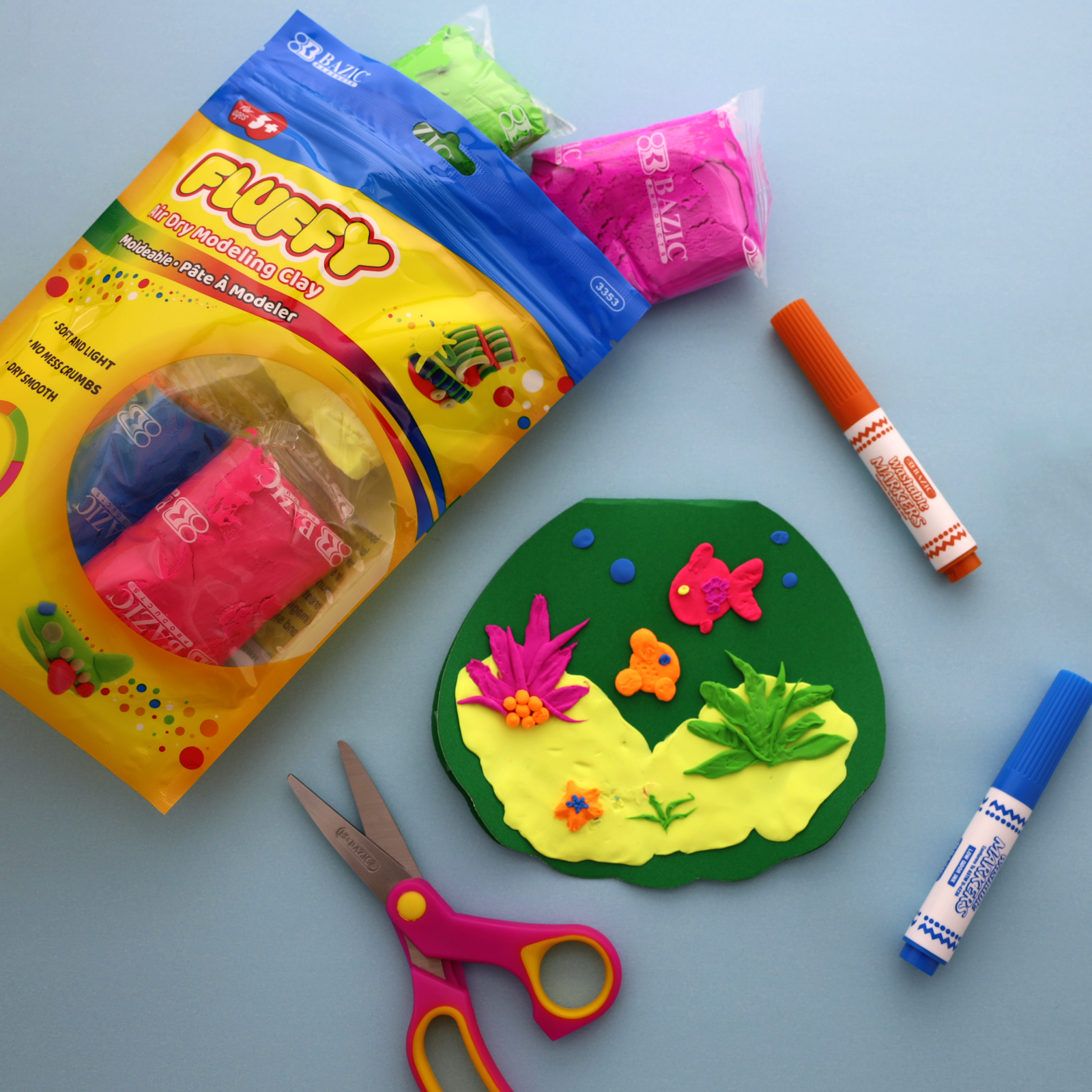 DIY Light Clay Ocean Card