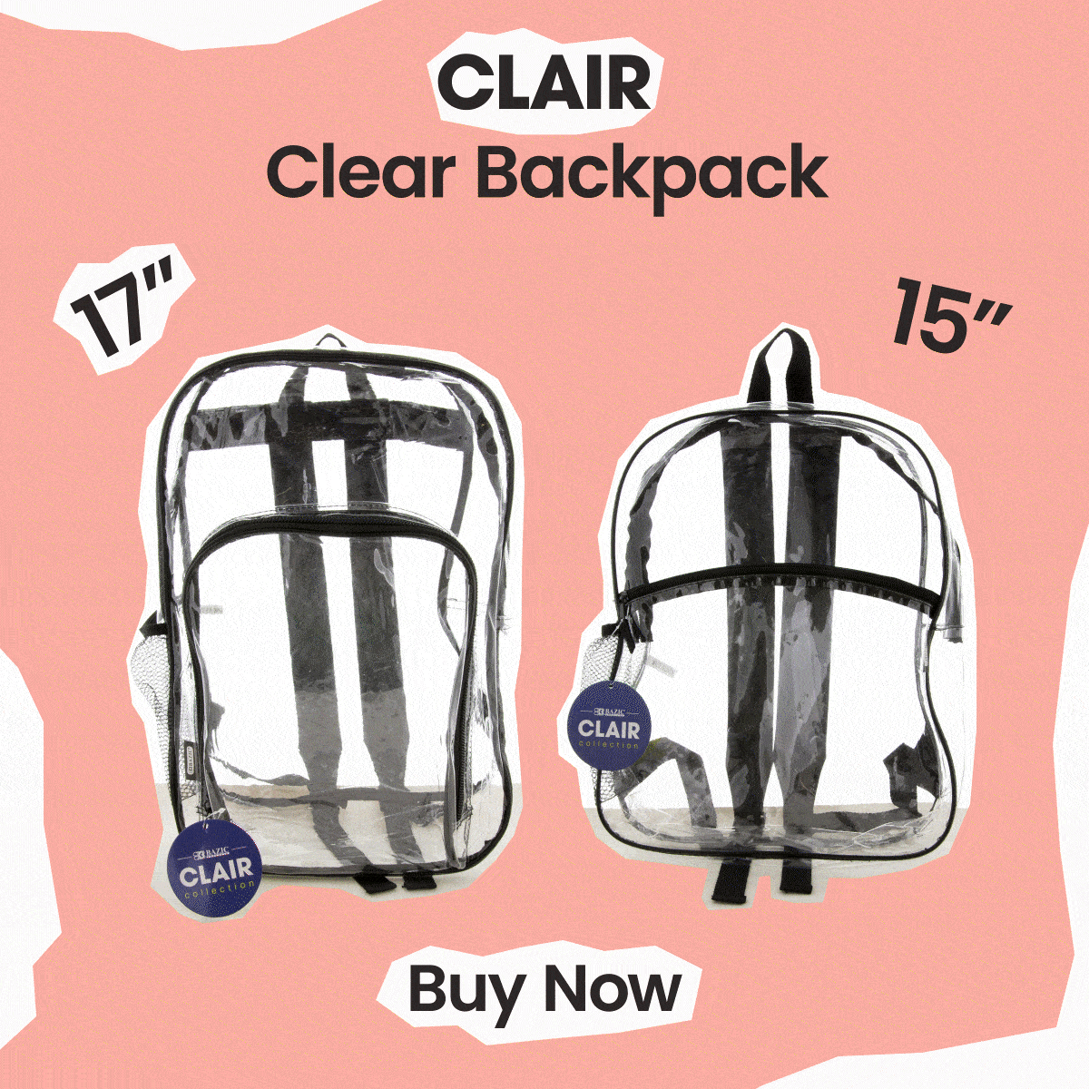 NEW: Clair Clear Backpacks